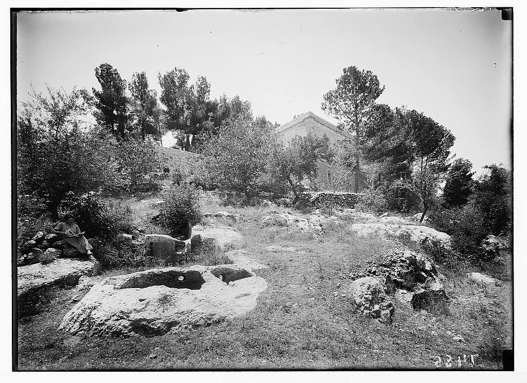 גת חצובה בסלע בעין כרם, צולמה בין 1934 ל־1939